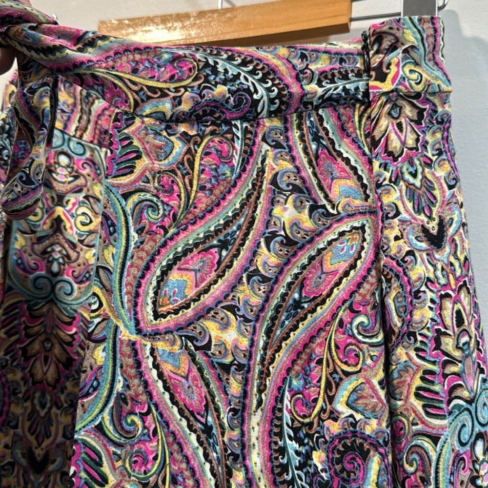 Tribal Women's Maxi Skirt With Front Panel Slits - Picture 4 of 8